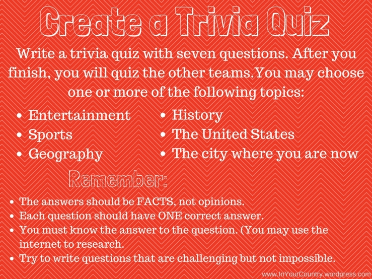 Create a Trivia Quiz